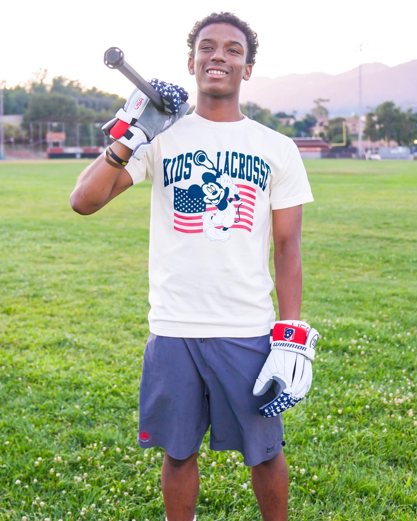 All-American Mickey Kids Lacrosse Tee ๐บ๐ธ๐