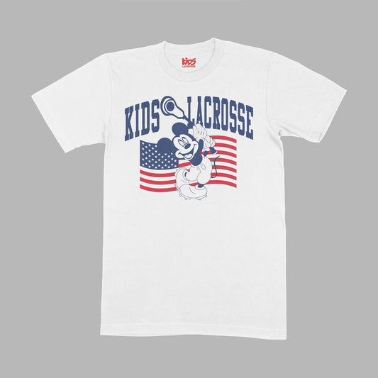 All-American Mickey Kids Lacrosse Tee 🇺🇸🏆